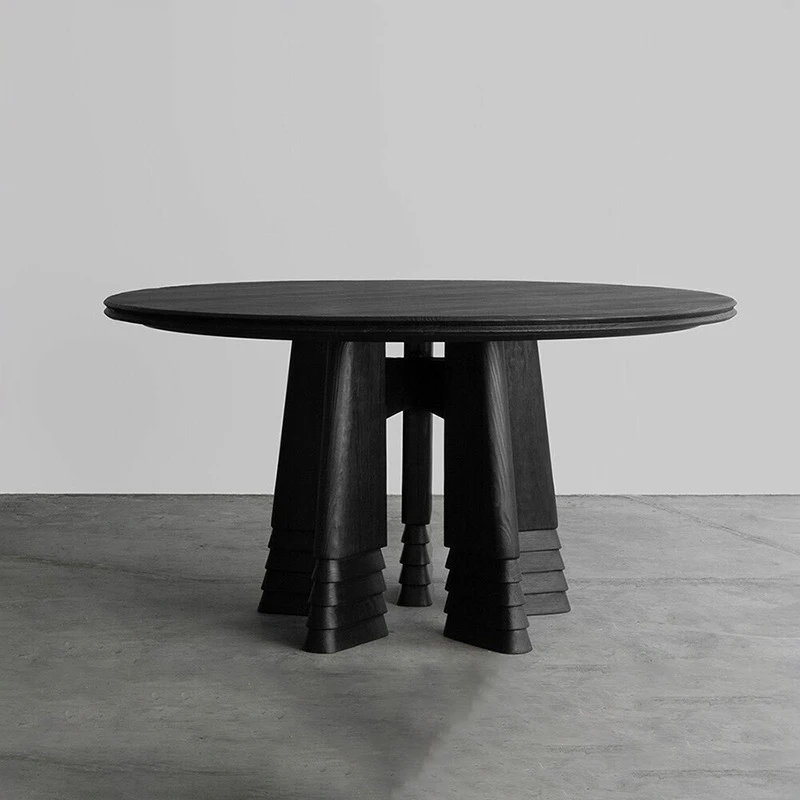 Vintage Black Solid Wood , Italian Designer Model, Creative Artistic High-End Round Dining Table
Vintage Black Solid Wood , Italian Designer Model, Creative Artistic High-End Round Dining Table