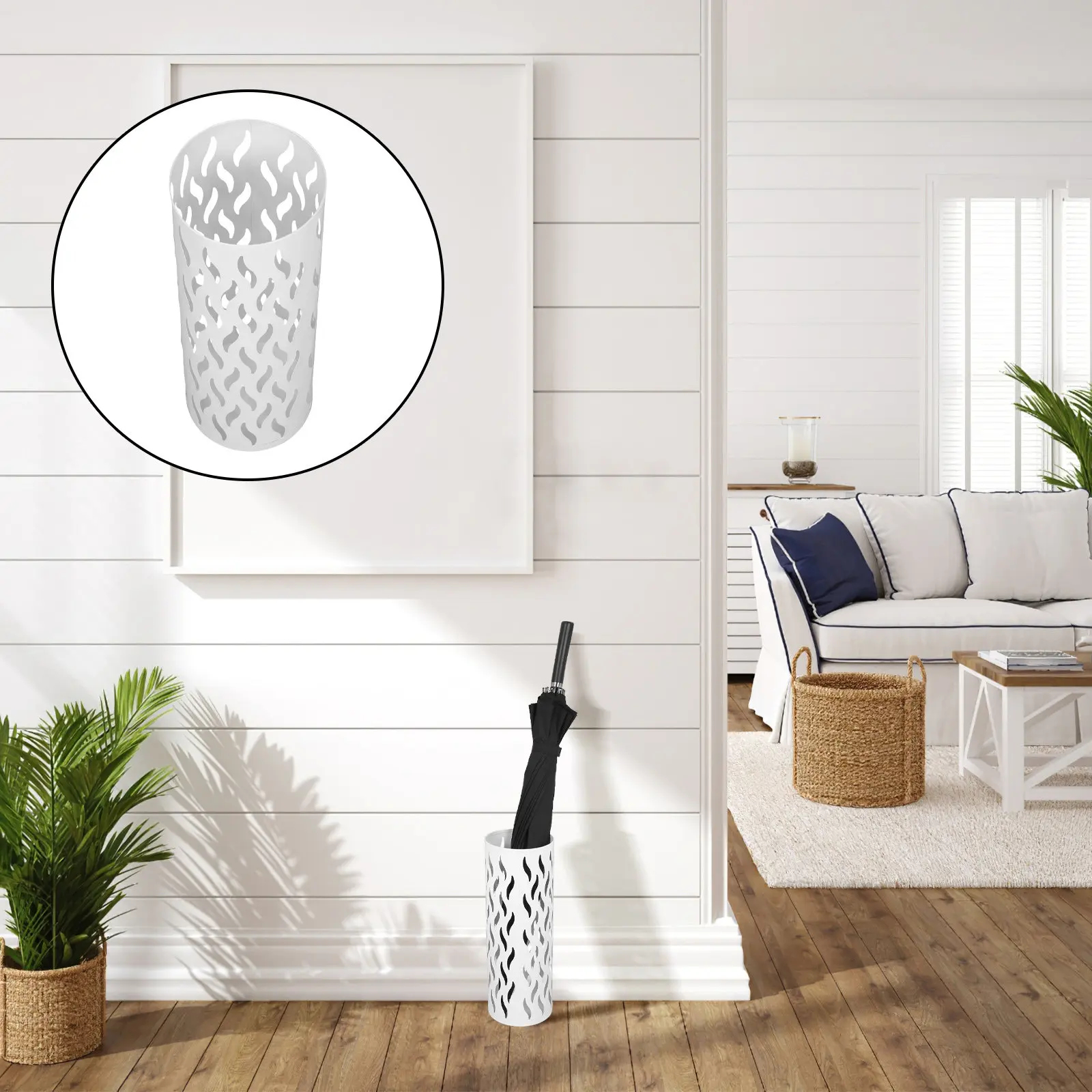 Round Metal Umbrella Bucket Iron Storage Stand for Entryway Home Office Garden Hollow Drying Rack Umbrella Holder Organizer Cane
Round Metal Umbrella Bucket Iron Storage Stand for Entryway Home Office Garden Hollow Drying Rack Umbrella Holder Organizer Cane