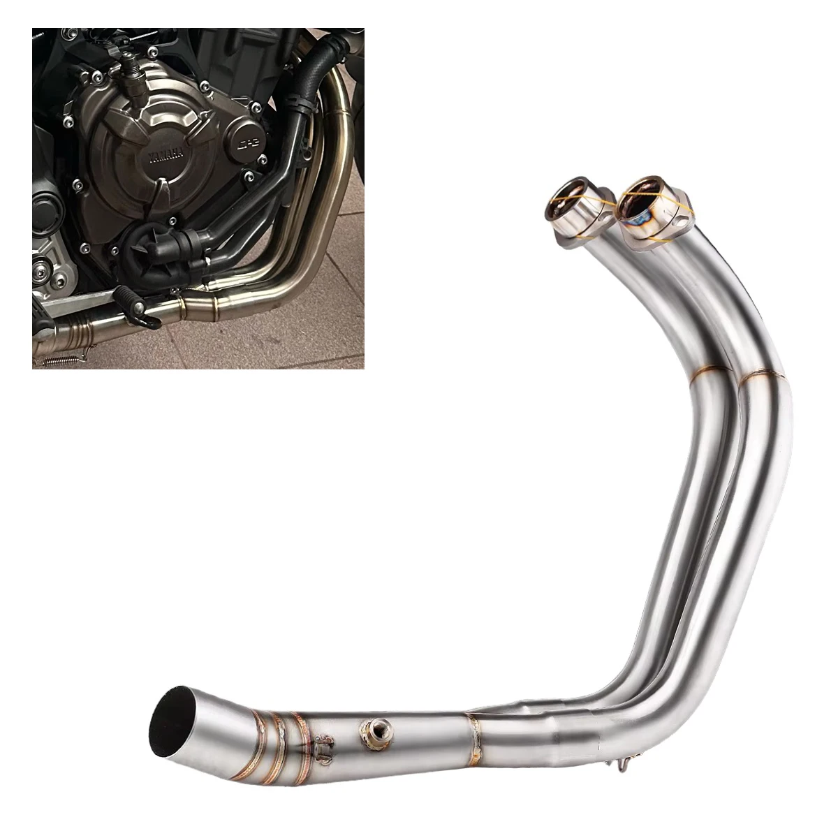 Suitable for Yamaha MT07 FZ07 motorcycle modified exhaust pipe front section connecting pipe
Suitable for Yamaha MT07 FZ07 motorcycle modified exhaust pipe front section connecting pipe