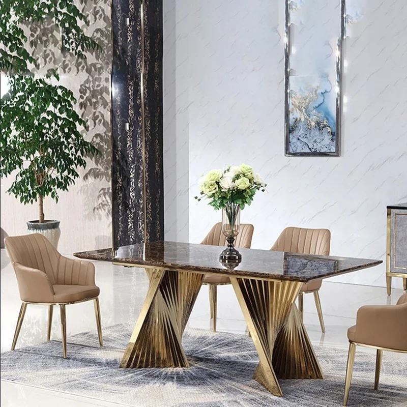 Center European Design Luxury Marble Table Combination Kitchen Turntable Household Gold Dining Table Chair Bedroom Set Furniture
Center European Design Luxury Marble Table Combination Kitchen Turntable Household Gold Dining Table Chair Bedroom Set Furniture