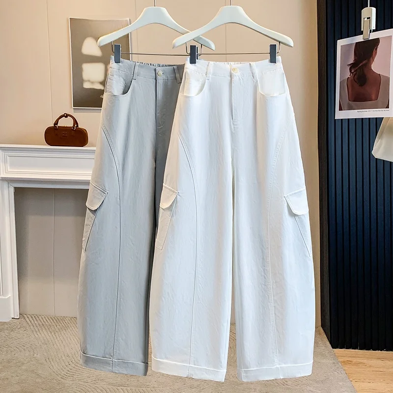 High Waist Loose Casual Korean Style Workwear Pants for plus Size Women Summer 2026 Straight Leg Pants Artistic Commute Style
High Waist Loose Casual Korean Style Workwear Pants for plus Size Women Summer 2026 Straight Leg Pants Artistic Commute Style