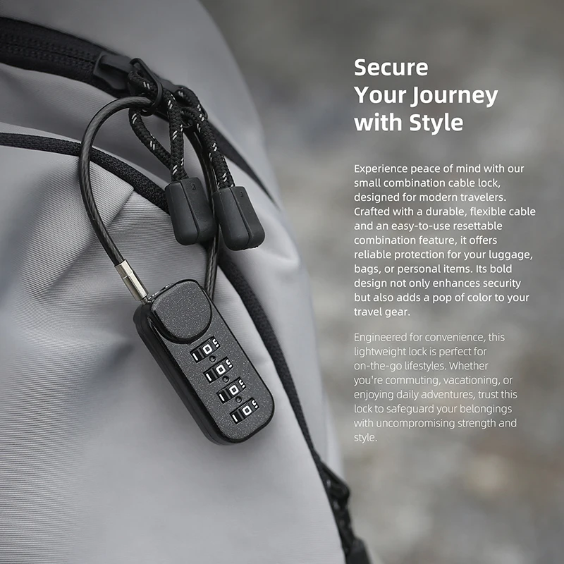 New 1 Piece Luggage Zipper Bag Backpack Suitcase Drawer Locks 4 Digit Combination Code Number Lock With Spring Coil Wire Rope
New 1 Piece Luggage Zipper Bag Backpack Suitcase Drawer Locks 4 Digit Combination Code Number Lock With Spring Coil Wire Rope