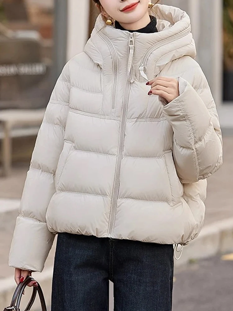 Женская зимняя куртка-пуховик с капюшоном, теплая, свободного кроя, на молнии, длинная, однотонная, в корейском стиле
Женская зимняя куртка-пуховик с капюшоном, теплая, свободного кроя, на молнии, длинная, однотонная, в корейском стиле