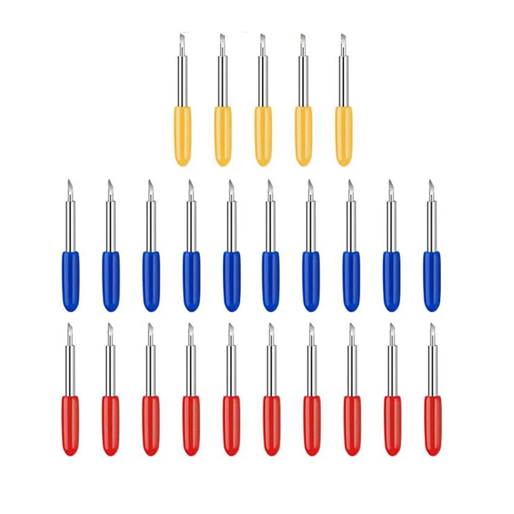 25 Pcs Lettering Knife Blades for Cutting Plotter Engraving 30 45 60 Degree Tungsten Steel Printer Parts Office
25 Pcs Lettering Knife Blades for Cutting Plotter Engraving 30 45 60 Degree Tungsten Steel Printer Parts Office