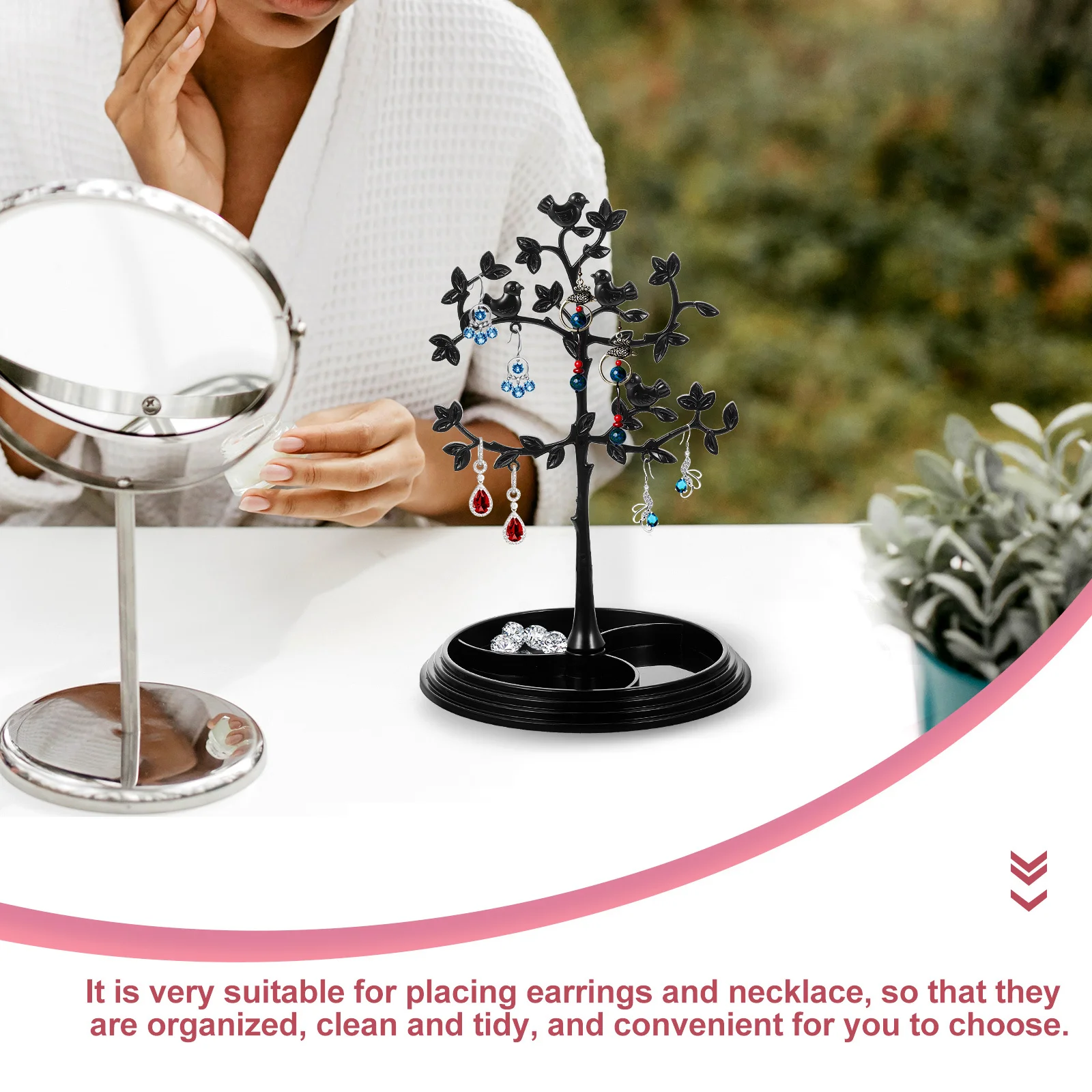 Plastic Jewelry Tree Stand Necklace Holder Earring Bracelet Organizer Display Rack for Dressing Table Vanity Home Decor Wedding
Plastic Jewelry Tree Stand Necklace Holder Earring Bracelet Organizer Display Rack for Dressing Table Vanity Home Decor Wedding