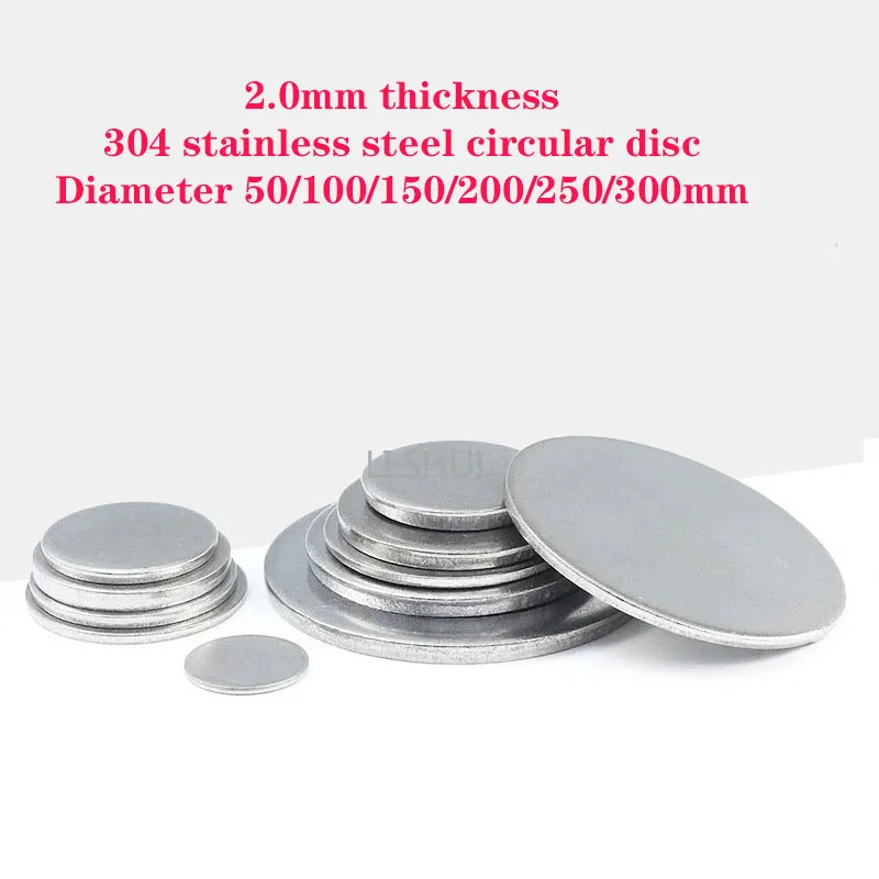 2.0mmThickness 1 Piece Diameter 50mm-300mm Stainless Steel Round Gasket 304 Stainless Steel Disc Metal DIY Round Plate
2.0mmThickness 1 Piece Diameter 50mm-300mm Stainless Steel Round Gasket 304 Stainless Steel Disc Metal DIY Round Plate