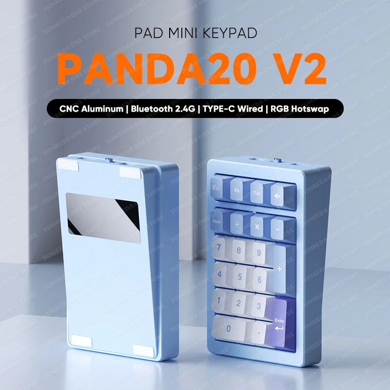 Panda20 V2 Wireless Aluminum Keypad Keyboard Bluetooth 5.0 TYPE-C Wired 2.4G RGB Hotswap 2500mAh QMK VIA Numeric Keypad Numpad
Panda20 V2 Wireless Aluminum Keypad Keyboard Bluetooth 5.0 TYPE-C Wired 2.4G RGB Hotswap 2500mAh QMK VIA Numeric Keypad Numpad