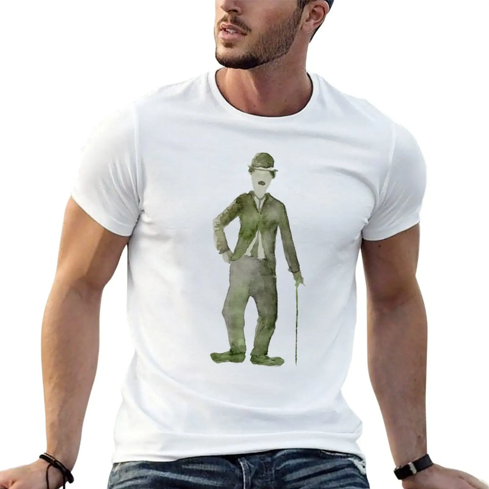 Charles Chaplin illustration silhouette in watercolor hand painted T-Shirt cotton t shirts man 100% T-Shirt
Charles Chaplin illustration silhouette in watercolor hand painted T-Shirt cotton t shirts man 100% T-Shirt