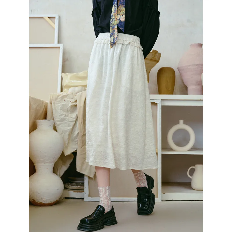 Angel Whisper Ruffle Trim Pleated High-Waisted Midi Skirt
Angel Whisper Ruffle Trim Pleated High-Waisted Midi Skirt