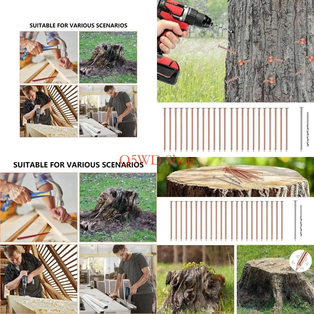 Q5WD 25Pcs Copper Nails Tree Stump Killers Bulk Stump Removal Spikes Hardware Nails
Q5WD 25Pcs Copper Nails Tree Stump Killers Bulk Stump Removal Spikes Hardware Nails