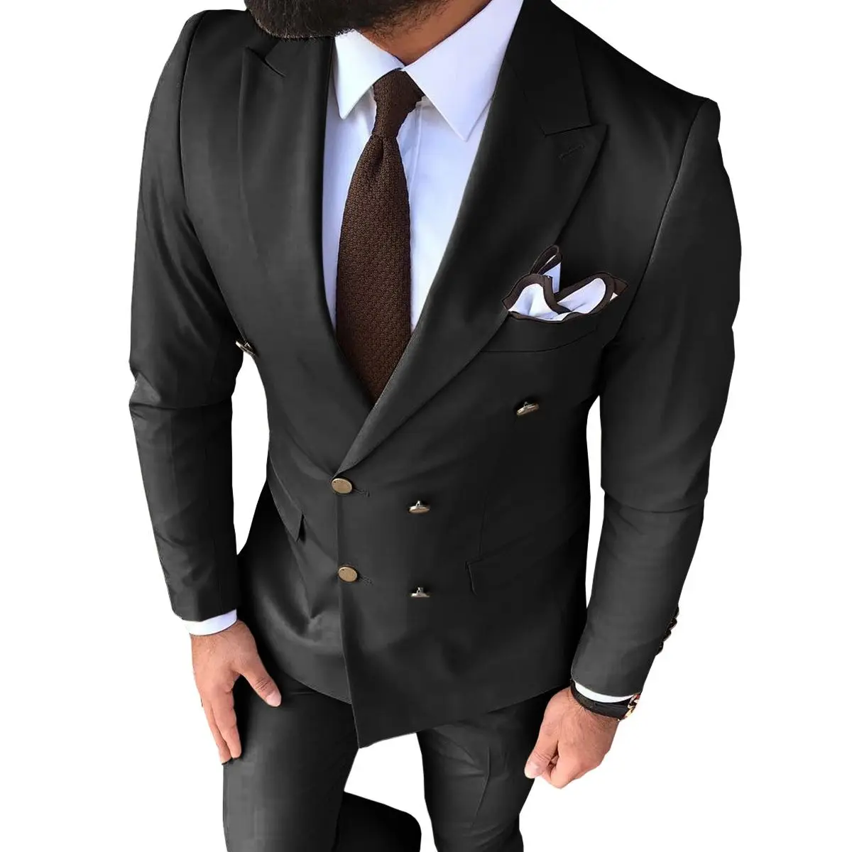 Black Men's Suit Double Breasted Business Wedding Tuxedo Prom Party Casual Suit 3 Piece Blazer + Vest + Pants
Black Men's Suit Double Breasted Business Wedding Tuxedo Prom Party Casual Suit 3 Piece Blazer + Vest + Pants
