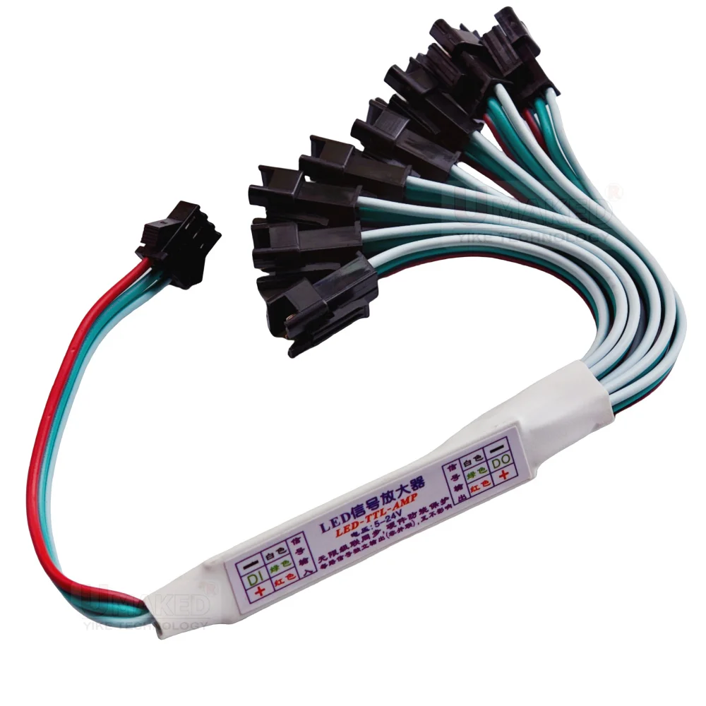 1pc 2/4/8 in 1 Mini TTL Signal LED Amplifier Repeater for WS2812B WS2811 3Pin RGBIC Addressable LED Strip String Module 5-24V
1pc 2/4/8 in 1 Mini TTL Signal LED Amplifier Repeater for WS2812B WS2811 3Pin RGBIC Addressable LED Strip String Module 5-24V