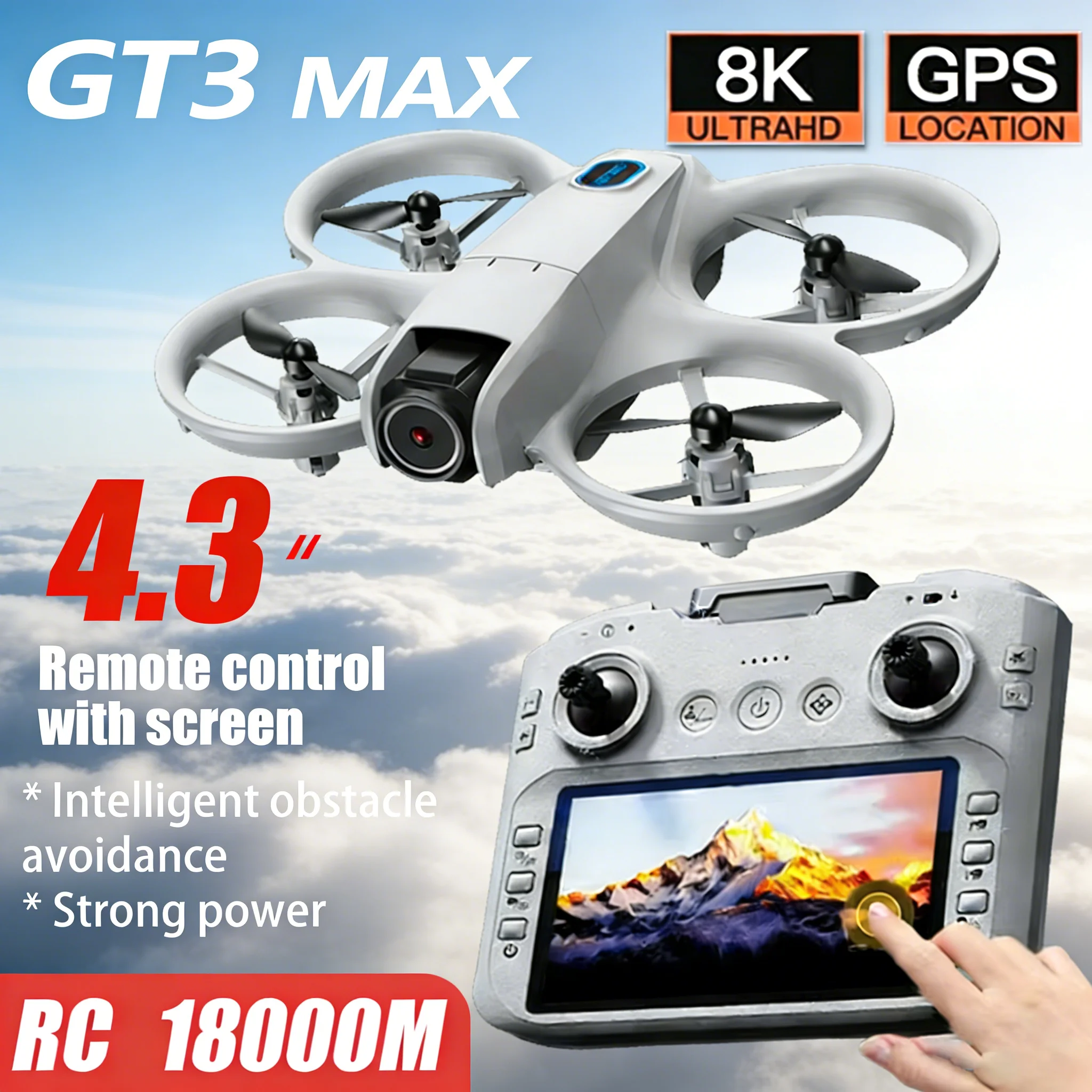 Дрон GT3 Max 8K 5G GPS Профессиональный квадрокоптер для аэрофотосъемки с HD-камерой, радиоуправляемый летательный аппарат, игрушка-БПЛА
Дрон GT3 Max 8K 5G GPS Профессиональный квадрокоптер для аэрофотосъемки с HD-камерой, радиоуправляемый летательный аппарат, игрушка-БПЛА