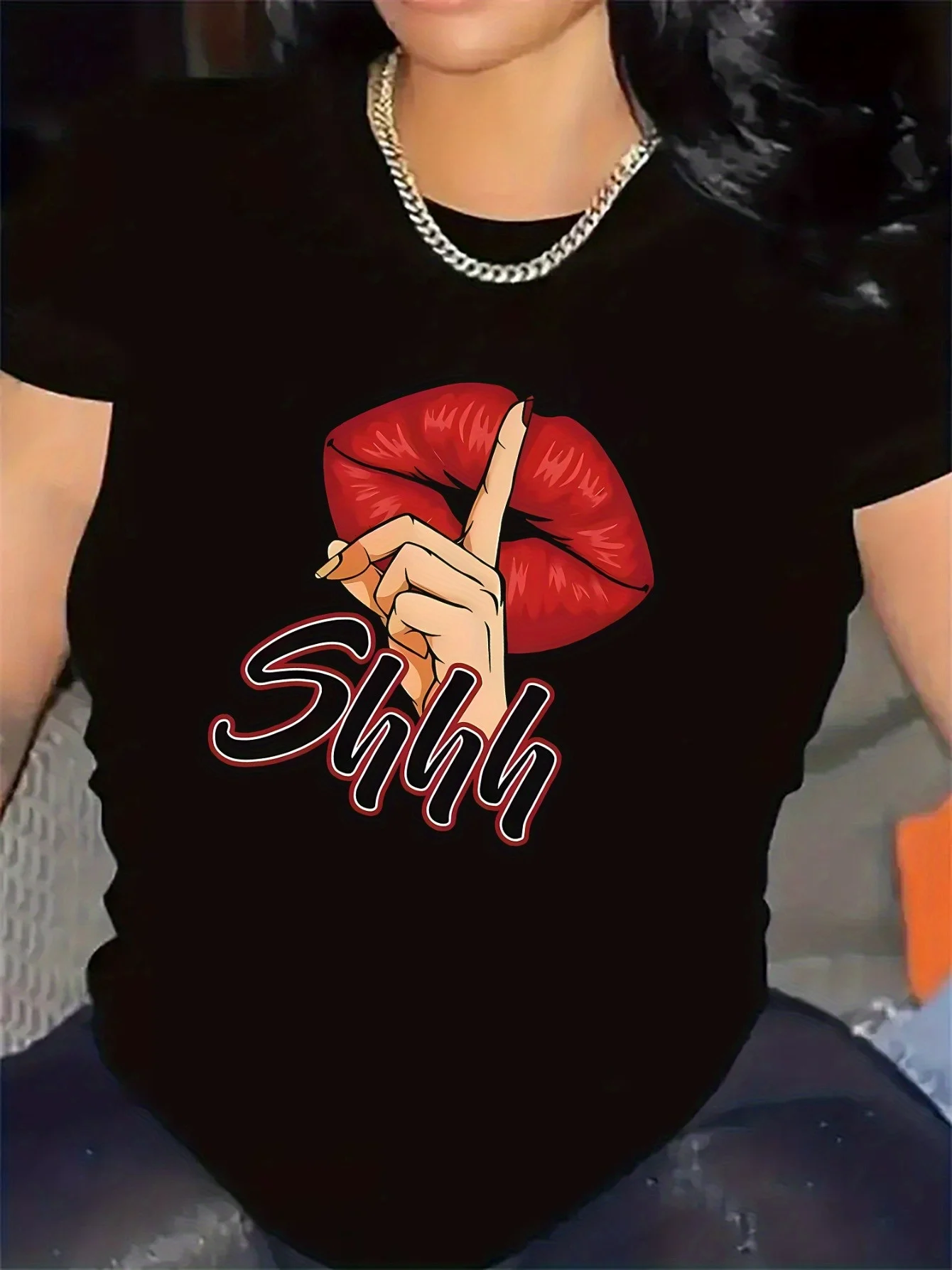 Women's Sexy Lips Graphic T-Shirt Soft Red Lip Print Top for Women's Fashion Women Casual Round Neck T Shirts Clothing
Women's Sexy Lips Graphic T-Shirt Soft Red Lip Print Top for Women's Fashion Women Casual Round Neck T Shirts Clothing