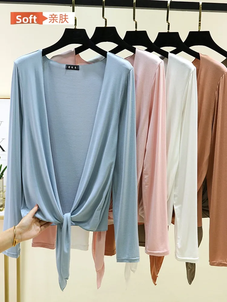 Long Sleeve Modal Sun Protection Jacket Women Summer with Strap Short Outerwear plus Size Knitted Cover up Air Conditioning S...
Long Sleeve Modal Sun Protection Jacket Women Summer with Strap Short Outerwear plus Size Knitted Cover up Air Conditioning S...