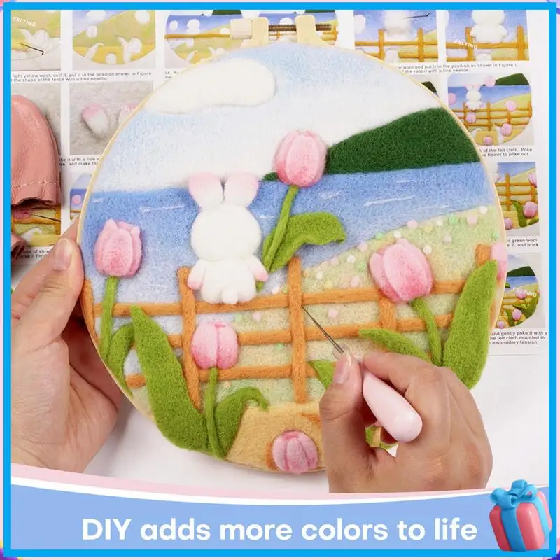 1 Set Wool Needle Felt Set With Felt Needle,Picture Frame Foam Pad,Felt Cloth And Instructions
1 Set Wool Needle Felt Set With Felt Needle,Picture Frame Foam Pad,Felt Cloth And Instructions