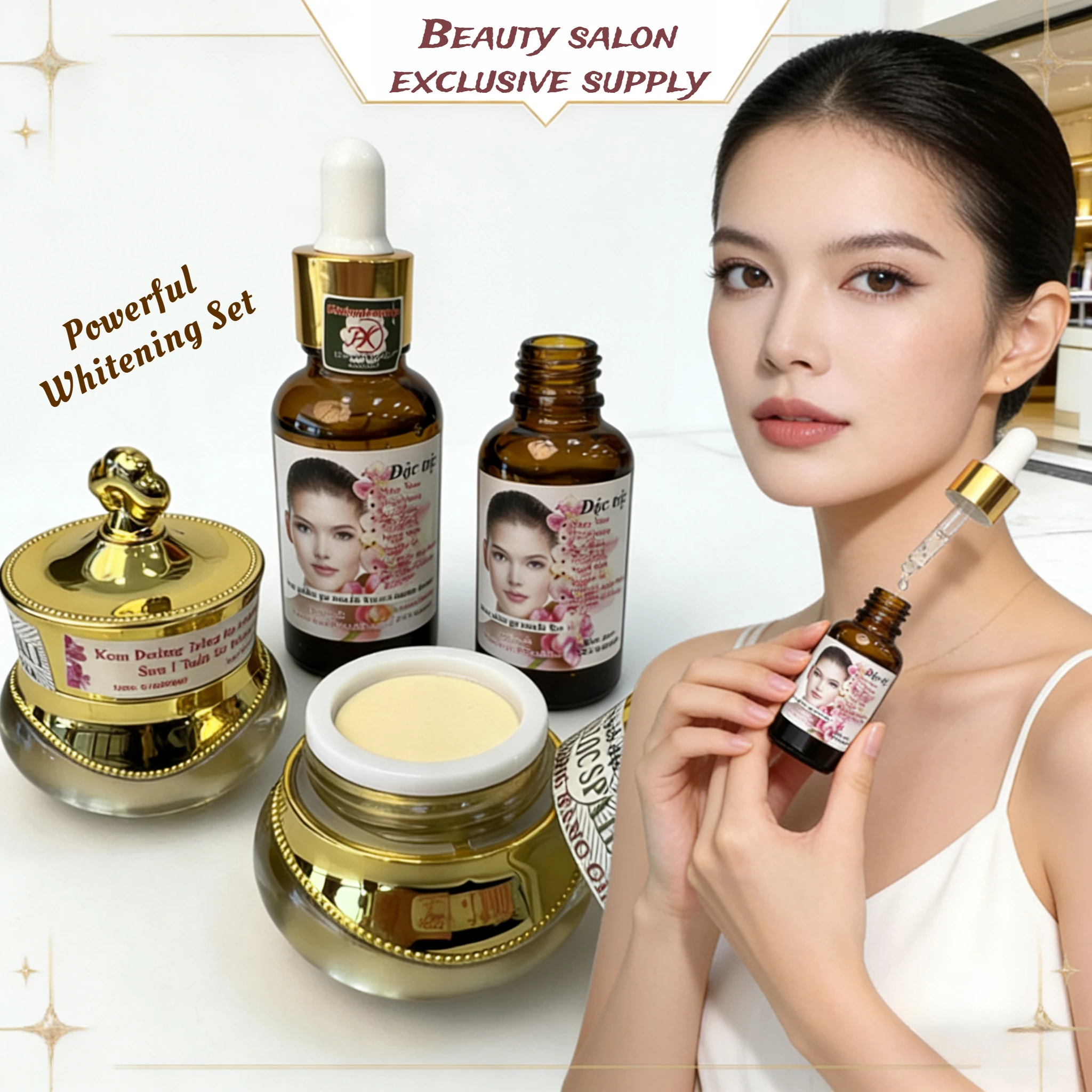 Таиландский осветляющий крем с экстрактом чайного дерева, набор уменьшает отечность, разглаживает кожу, минимизирует поры, уход за кожей для салонов красоты
Таиландский осветляющий крем с экстрактом чайного дерева, набор уменьшает отечность, разглаживает кожу, минимизирует поры, уход за кожей для салонов красоты