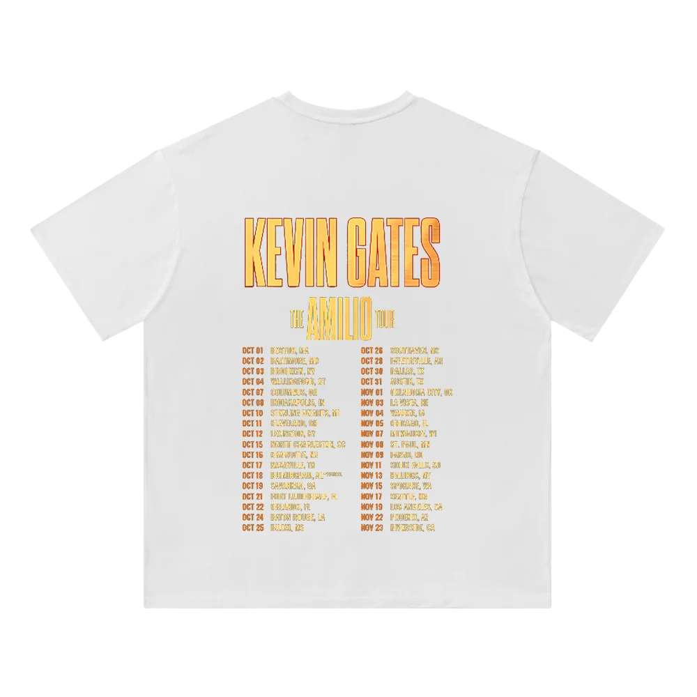 Хлопковая футболка Kevin Gates The Amilio Tour 2025 с круглым вырезом и короткими рукавами, мужская/женская футболка с круглым вырезом, уличная одежда
Хлопковая футболка Kevin Gates The Amilio Tour 2025 с круглым вырезом и короткими рукавами, мужская/женская футболка с круглым вырезом, уличная одежда