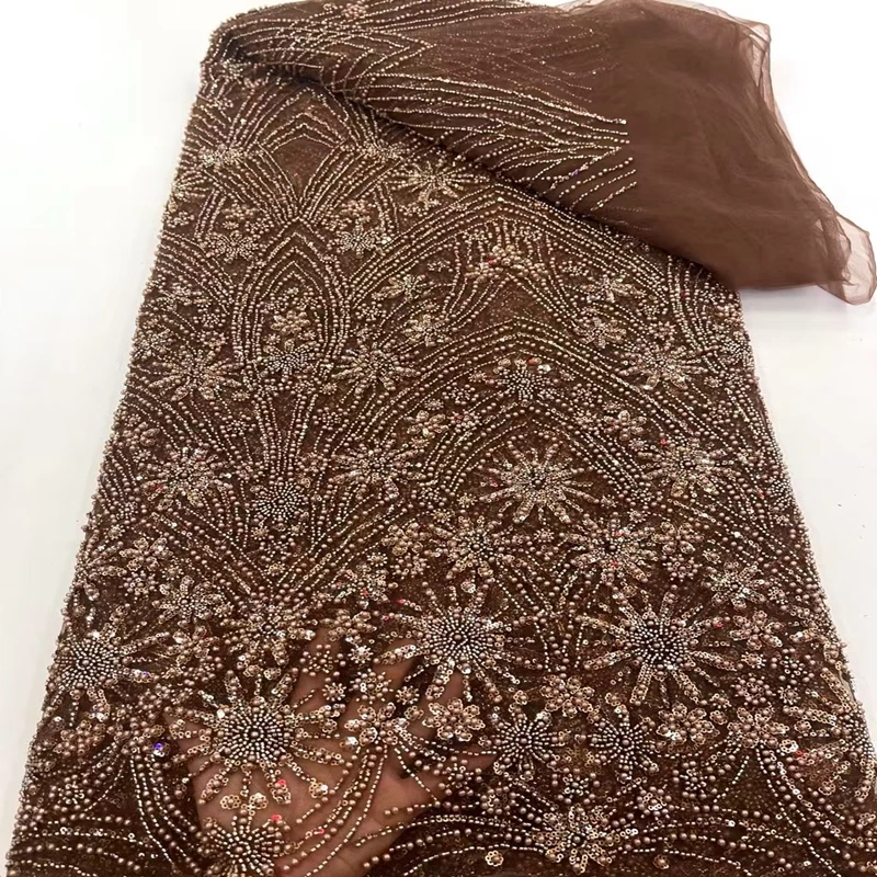 Latest Luxury Sequins Beaded Lace Fabric High Quality African Nigerian Lace Fabric TS2851
Latest Luxury Sequins Beaded Lace Fabric High Quality African Nigerian Lace Fabric TS2851