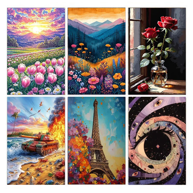 AB DIY 5D Summer Diamond Painting Set, featuring landscapes, flowers, and seas of blossoms, suitable for adults and beginners.
AB DIY 5D Summer Diamond Painting Set, featuring landscapes, flowers, and seas of blossoms, suitable for adults and beginners.