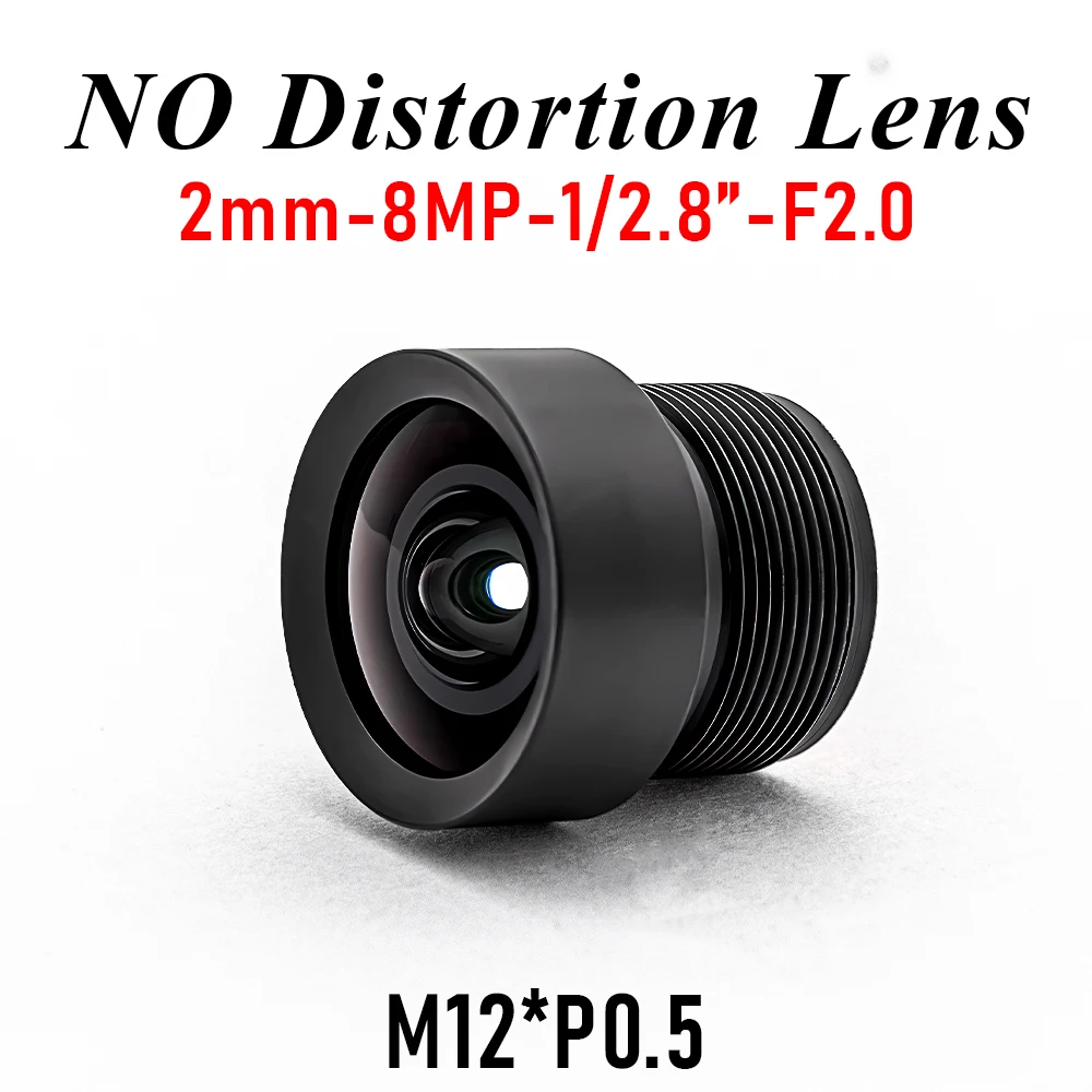 8MP 2mm M12 Lens No Distortion 1/2.8" Format F2.0 with 650nm IR Filter Professional Machine Vision Security CCTV Camera Lenses
8MP 2mm M12 Lens No Distortion 1/2.8" Format F2.0 with 650nm IR Filter Professional Machine Vision Security CCTV Camera Lenses