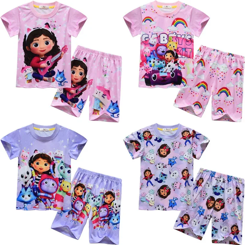 Gabby Dollhouse Girls Clothes Anime Gabby Cats Print Homewear Toddler Girls T Shirt+shorts Pants Pajamas Sets Kids Birthday Gift
Gabby Dollhouse Girls Clothes Anime Gabby Cats Print Homewear Toddler Girls T Shirt+shorts Pants Pajamas Sets Kids Birthday Gift