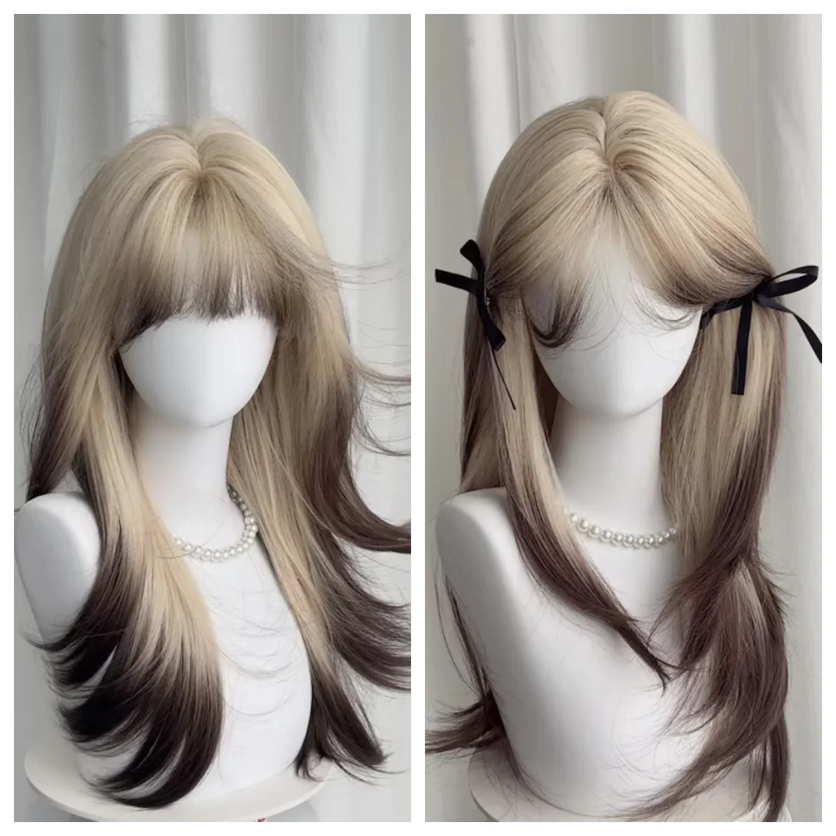 Ombre Blonde Black Long Layered Synthetic Wig with Middle Part and Curtain Bangs High-Quality Fiber Full Head Wig Heat Resistant
Ombre Blonde Black Long Layered Synthetic Wig with Middle Part and Curtain Bangs High-Quality Fiber Full Head Wig Heat Resistant