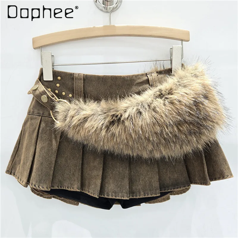 Винтажная популярная девушка с низкой талией, плюшевый лоскутный пояс, тонкая мини-юбка, плиссированная юбка, модные индивидуальные модные уличные юбки трапециевидной формы
Винтажная популярная девушка с низкой талией, плюшевый лоскутный пояс, тонкая мини-юбка, плиссированная юбка, модные индивидуальные модные уличные юбки трапециевидной формы