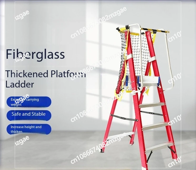 FRP Insulated Folding Platform Ladder with Handrails & Safety Guardrails, Professional Grade for Electrical & Construction Work
FRP Insulated Folding Platform Ladder with Handrails & Safety Guardrails, Professional Grade for Electrical & Construction Work