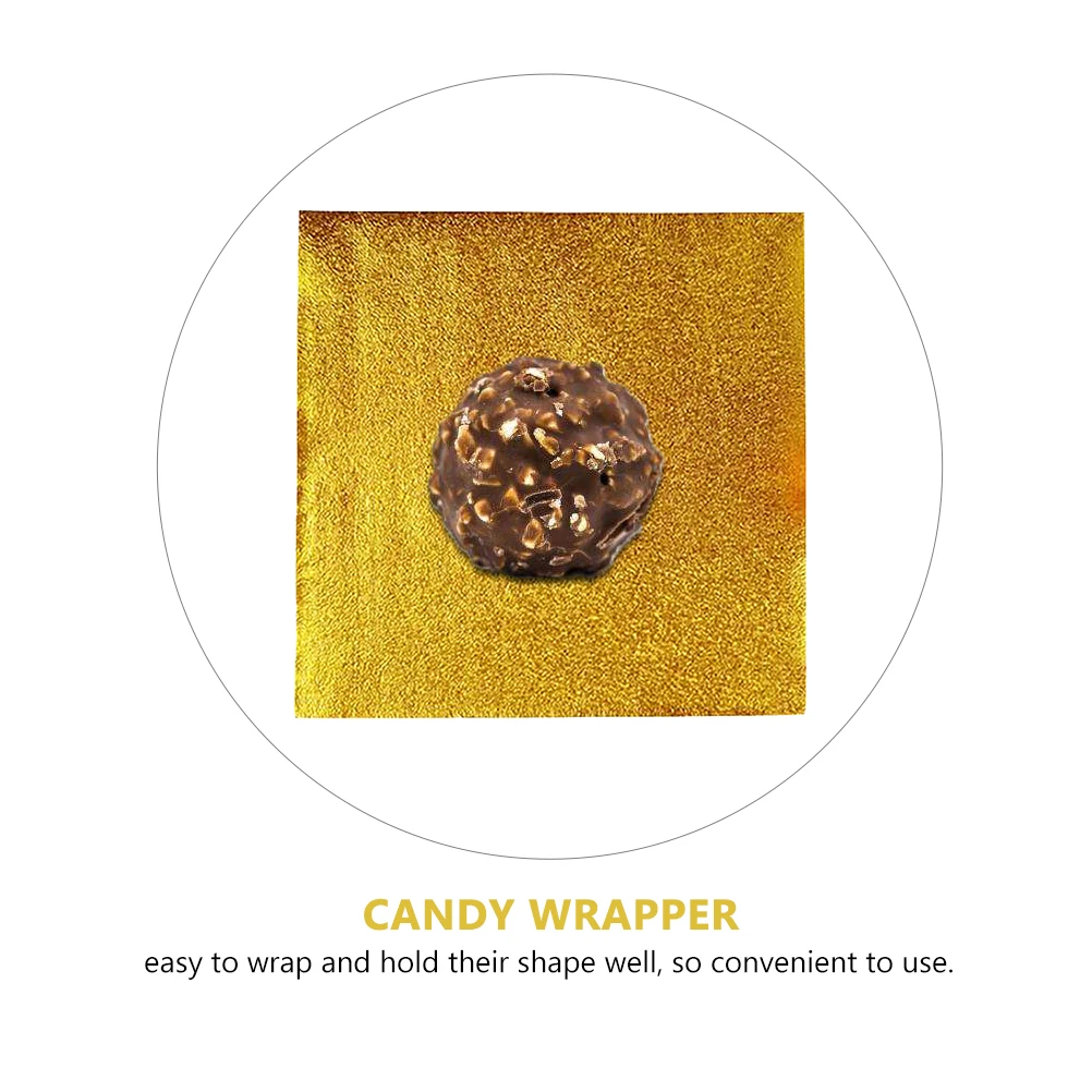 600 Pcs Chocolate Wrappers 8x8cm Golden Aluminum Foil Candy Wrapping Paper Food Grade for Bakery Shop Party Wedding Valentine
600 Pcs Chocolate Wrappers 8x8cm Golden Aluminum Foil Candy Wrapping Paper Food Grade for Bakery Shop Party Wedding Valentine