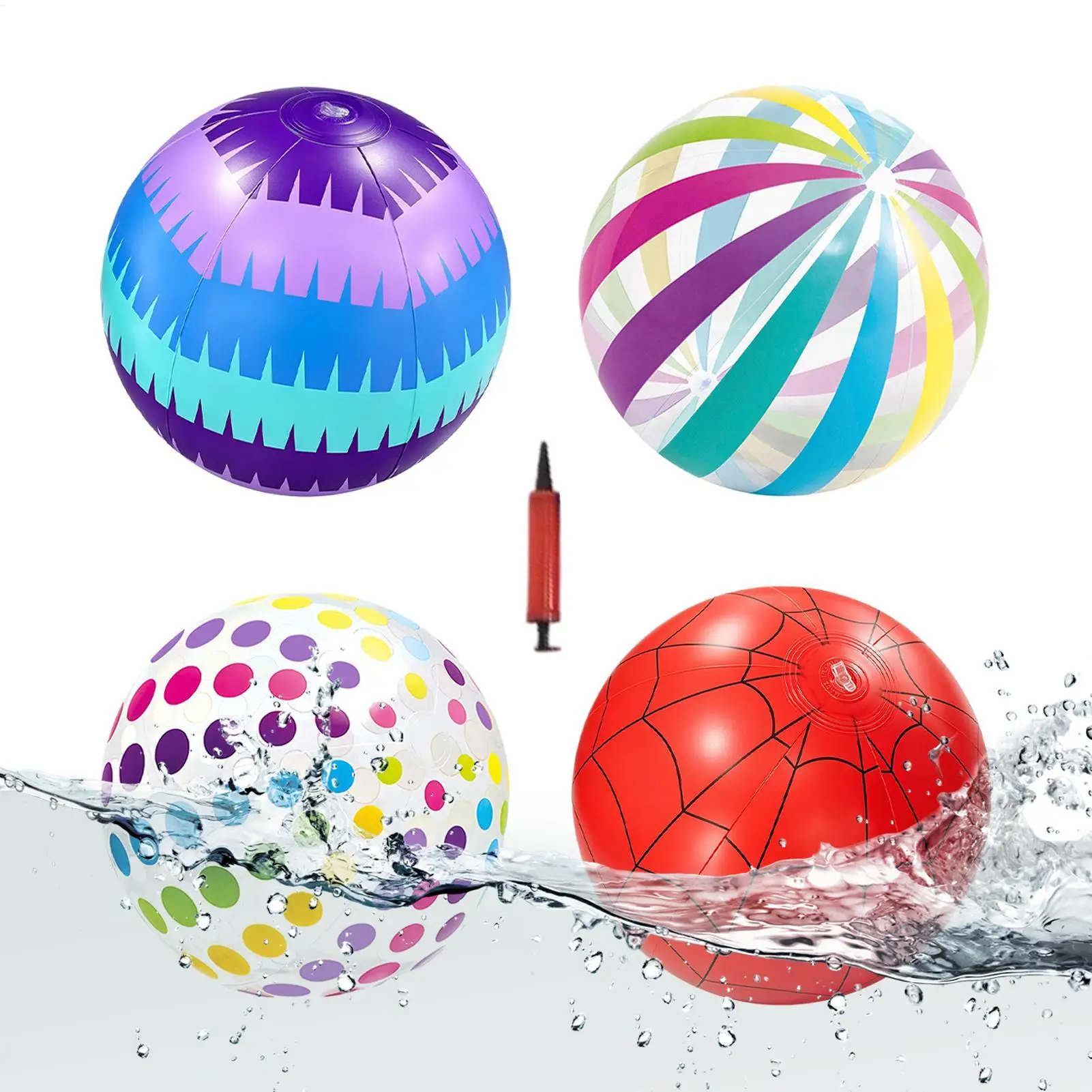 Inflatable Beach Ball 4 Piece Fun Summer Game with Air Pump Blow up Beach Ball for Summer Birthday Outdoor Activities Water Park
Inflatable Beach Ball 4 Piece Fun Summer Game with Air Pump Blow up Beach Ball for Summer Birthday Outdoor Activities Water Park