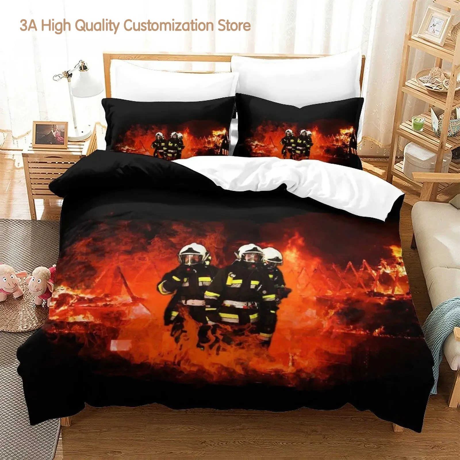 New Firefighter Rescue Bedding Set Single Twin Full Queen King Size Bed Set Aldult Boys Bedroom Duvetcover Set 3D Bed Sheet Set
New Firefighter Rescue Bedding Set Single Twin Full Queen King Size Bed Set Aldult Boys Bedroom Duvetcover Set 3D Bed Sheet Set
