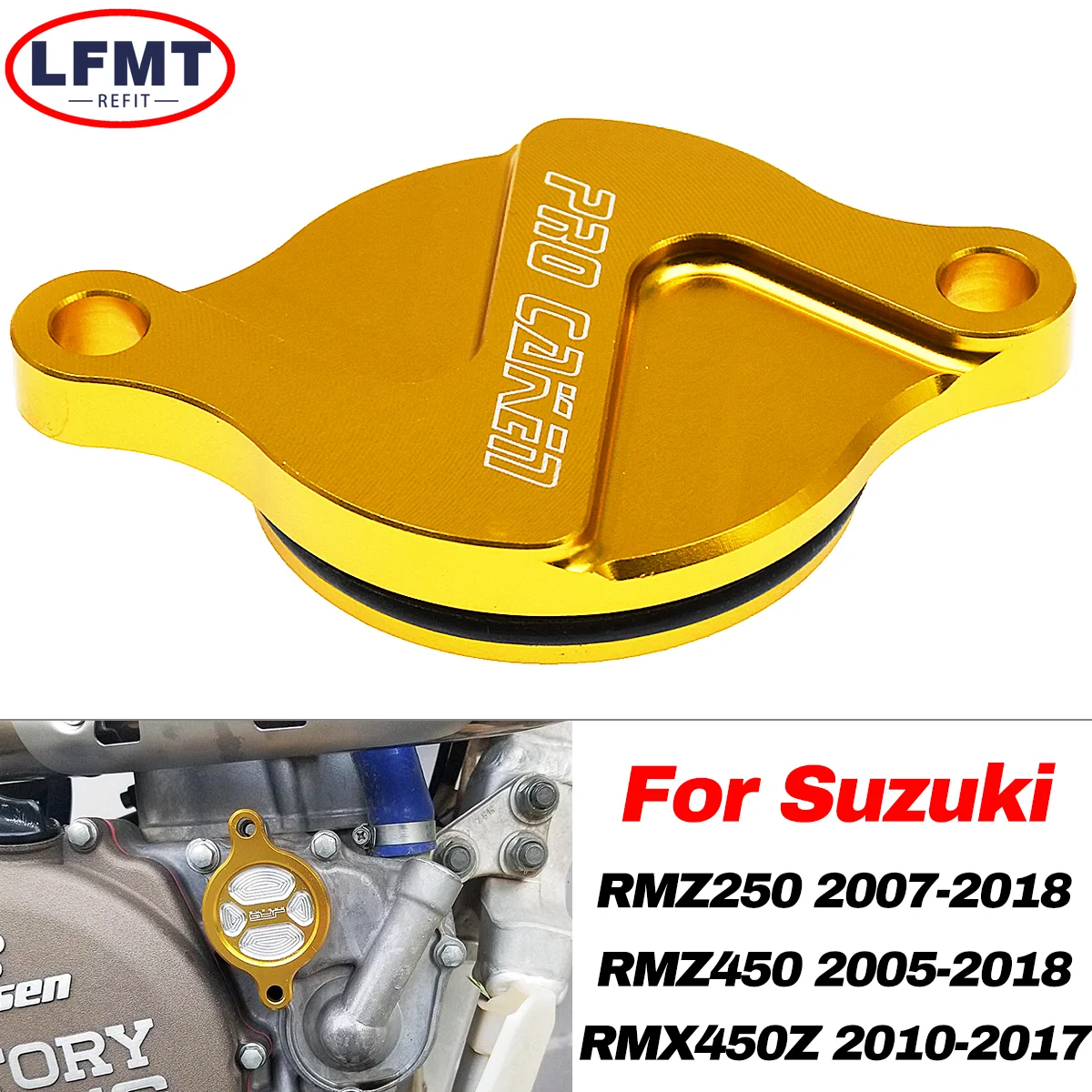 Motorcycle CNC Oil Filter Cover For Suzuki RMZ250 2007-2019 RMZ450 2005-2019 RMX450Z 2010-2019 RMZ 250 450 RMX Universal Parts
Motorcycle CNC Oil Filter Cover For Suzuki RMZ250 2007-2019 RMZ450 2005-2019 RMX450Z 2010-2019 RMZ 250 450 RMX Universal Parts