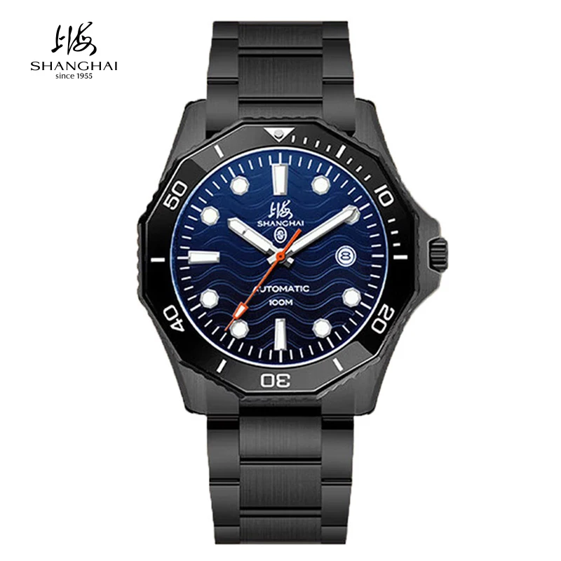 Shanghai Watch Men's Automatic Wristwatch 100M Water-Resistant Dive Ceramic Bezel Sport Mechanical Watches Luminous Clock SH005
Shanghai Watch Men's Automatic Wristwatch 100M Water-Resistant Dive Ceramic Bezel Sport Mechanical Watches Luminous Clock SH005