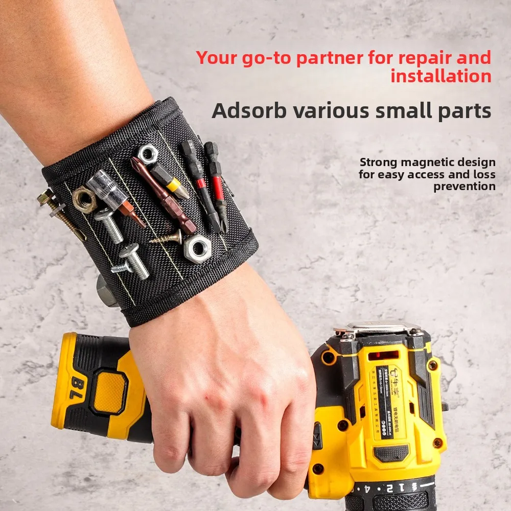 Magnetic Wristband Powerful Magnet Tool Wrist Pouch Holding Screws Nails Bits for Workshop Electrician Repair
Magnetic Wristband Powerful Magnet Tool Wrist Pouch Holding Screws Nails Bits for Workshop Electrician Repair