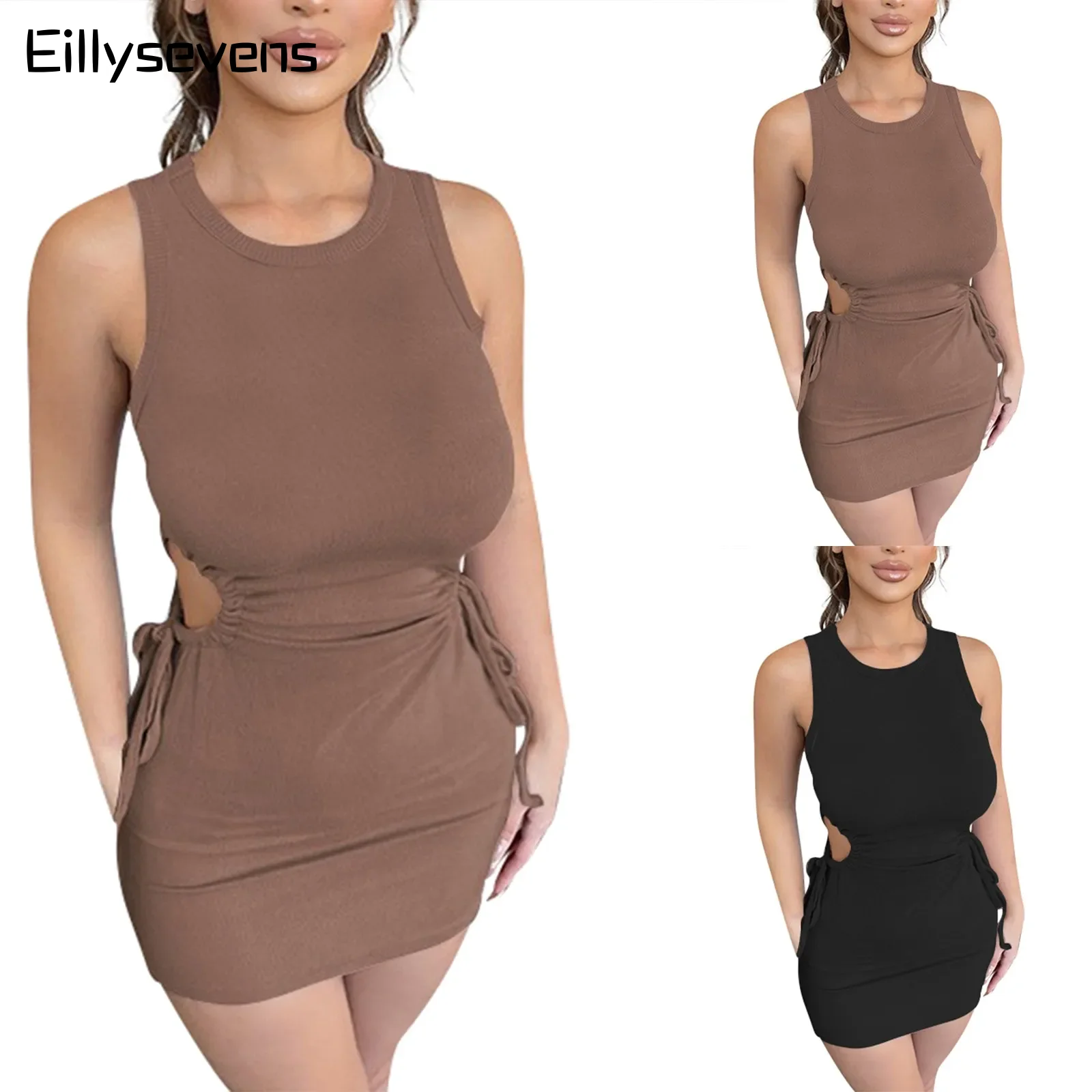 Ladies Sexy Tight Dress Casual Fashion Solid Hip Covering Hollow Waist Dress Daily Date Elegant Comfy Drawstring Waist Dress
Ladies Sexy Tight Dress Casual Fashion Solid Hip Covering Hollow Waist Dress Daily Date Elegant Comfy Drawstring Waist Dress