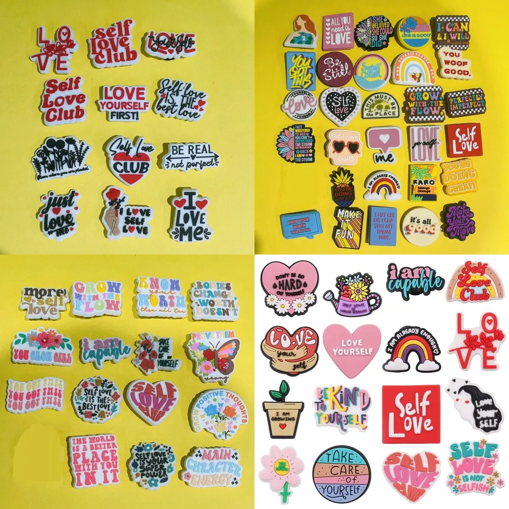 12-29pcs Fashion English Word Selflove Club Take Care Of Yourself Growing PVC Shoe Charms
12-29pcs Fashion English Word Selflove Club Take Care Of Yourself Growing PVC Shoe Charms