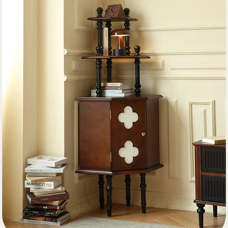 X-S retro solid wood living room corner cabinet medieval triangular shelf bedside corner storage
X-S retro solid wood living room corner cabinet medieval triangular shelf bedside corner storage