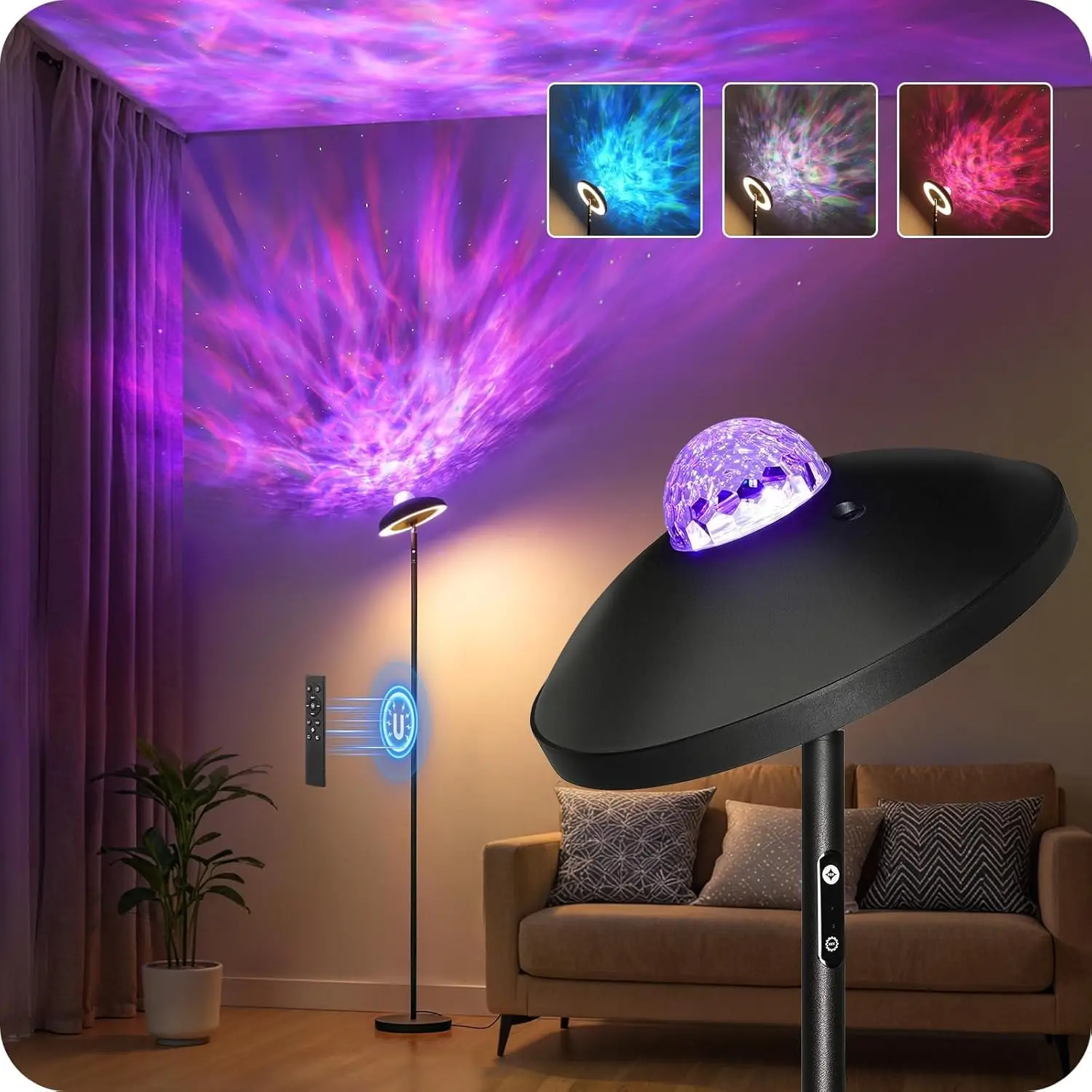Светодиодный напольный светильник с RGB-проектором Galaxy, 18 Вт, двусторонний угловой светильник, поворотный, с регулировкой яркости, напольный.
Светодиодный напольный светильник с RGB-проектором Galaxy, 18 Вт, двусторонний угловой светильник, поворотный, с регулировкой яркости, напольный.