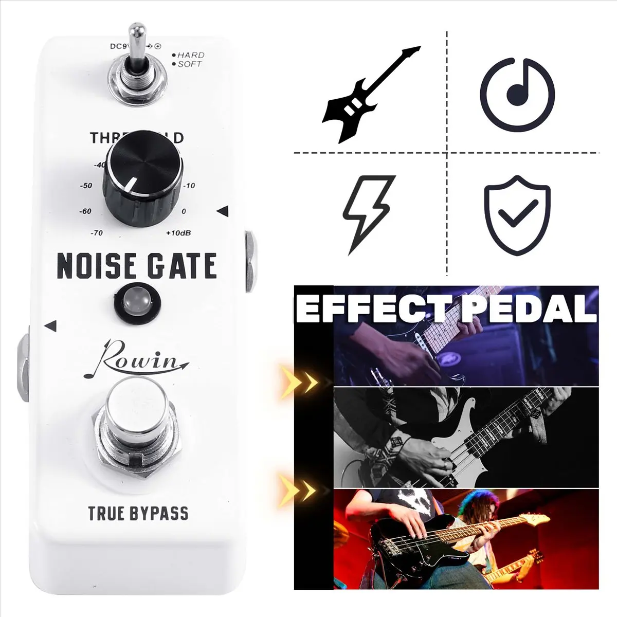 Y383A HOT Guitar Noise Noise Gate Suppressor Effect Pedal
Y383A HOT Guitar Noise Noise Gate Suppressor Effect Pedal
