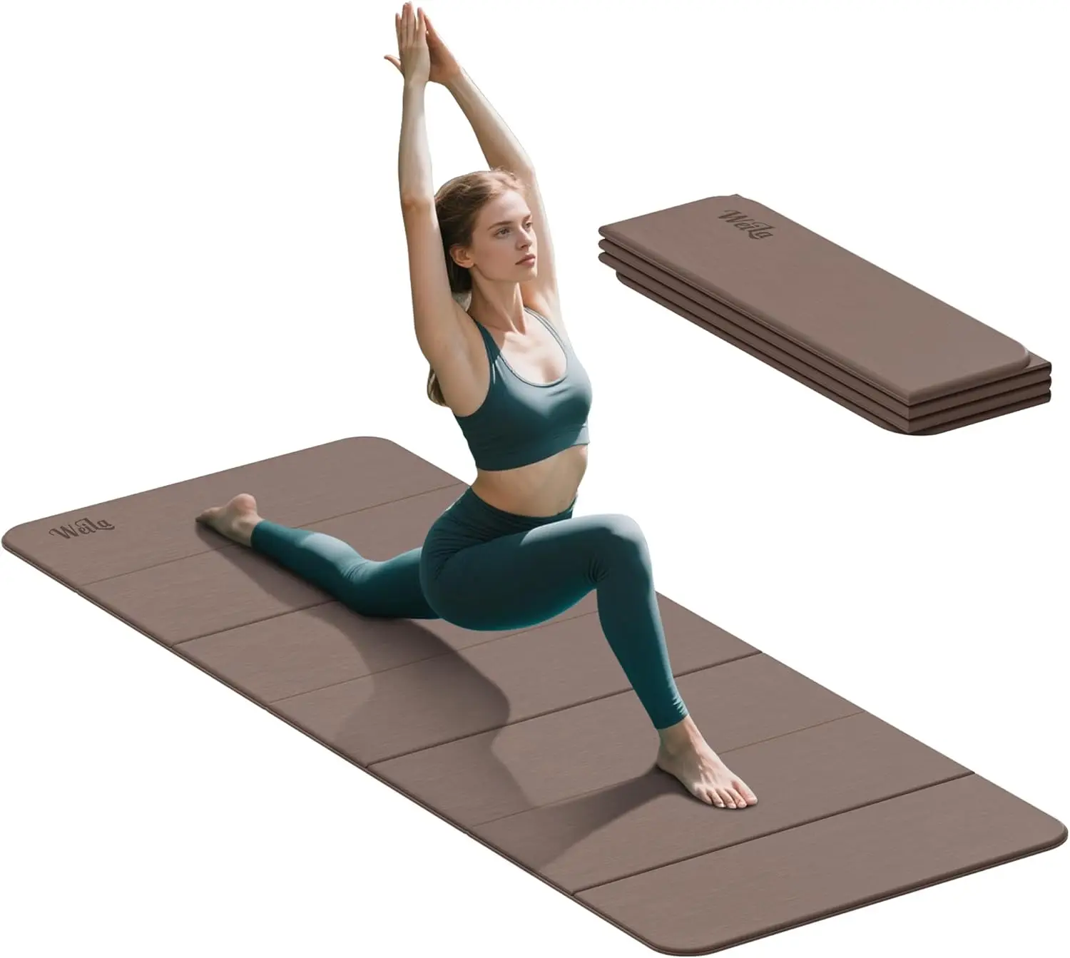 71"x24" Foldable Yoga Mat, 1/4" Thick Non-Slip POE Exercise Mat for Home Gym Workouts
71"x24" Foldable Yoga Mat, 1/4" Thick Non-Slip POE Exercise Mat for Home Gym Workouts