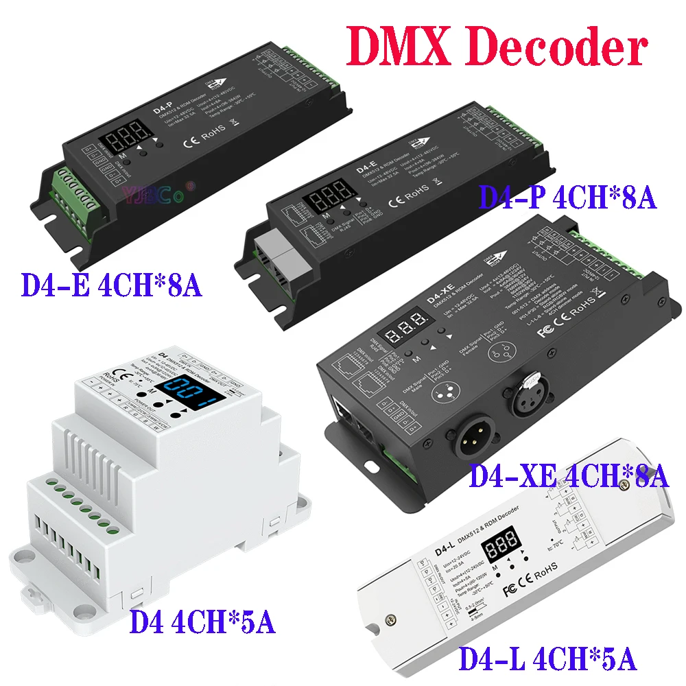 Skydance 4 Channel DMX512 Decoder 4CH RDM RJ-45 DMX signal Light tape controller for RGBW LED Strip
Skydance 4 Channel DMX512 Decoder 4CH RDM RJ-45 DMX signal Light tape controller for RGBW LED Strip