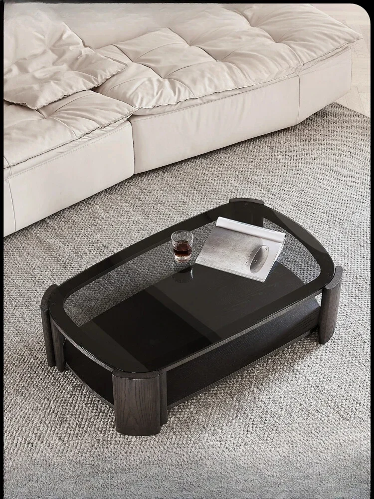 American Modern Minimalist Home Living Room Solid Wood Glass Tea Table Marble Shaped Retro Tea Table
American Modern Minimalist Home Living Room Solid Wood Glass Tea Table Marble Shaped Retro Tea Table