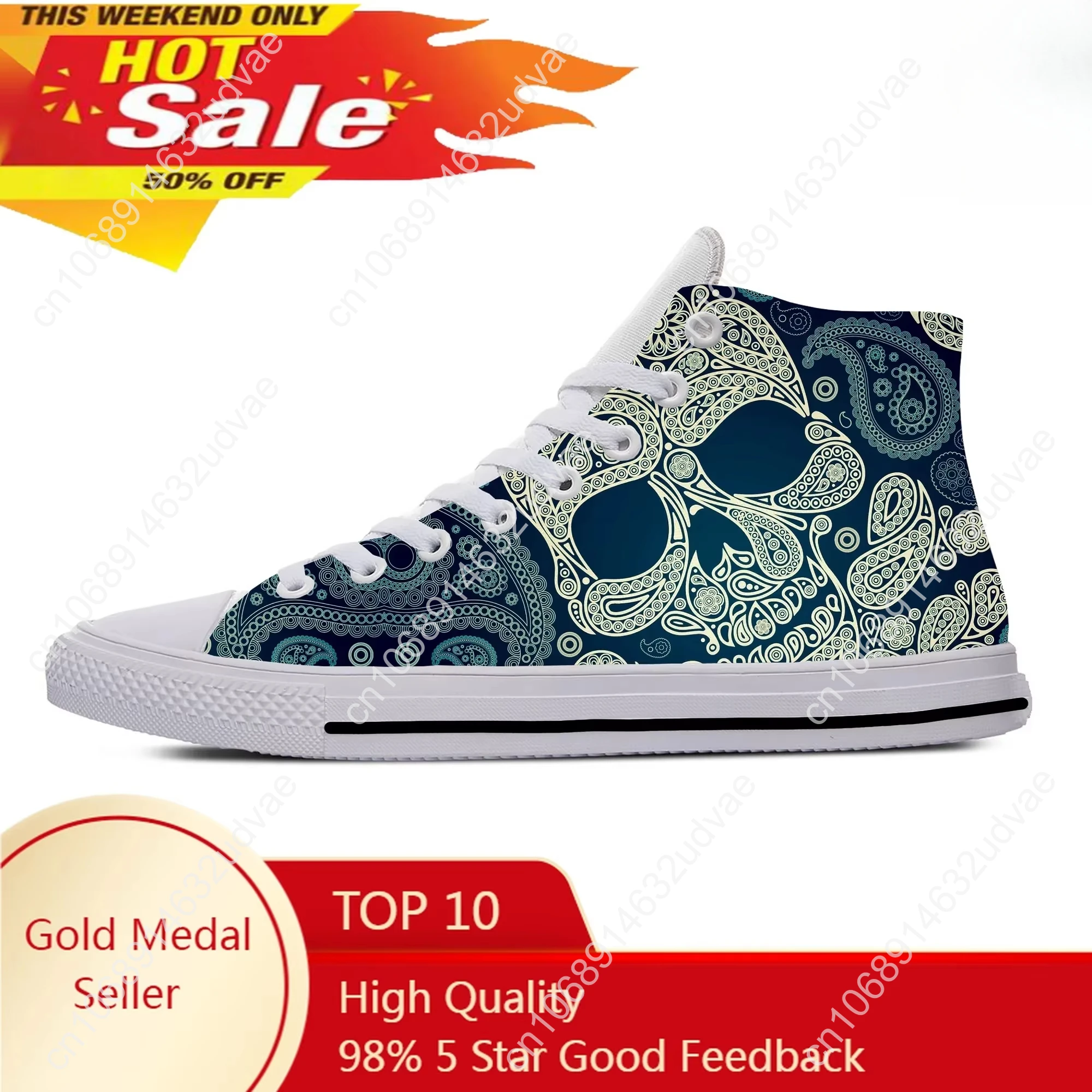 Hot SKull PAisley Gothic Goth Horror Punk Fashion Casual Cloth Shoes High Top Lightweight Breathable 3D Print Men Women Sneakers
Hot SKull PAisley Gothic Goth Horror Punk Fashion Casual Cloth Shoes High Top Lightweight Breathable 3D Print Men Women Sneakers