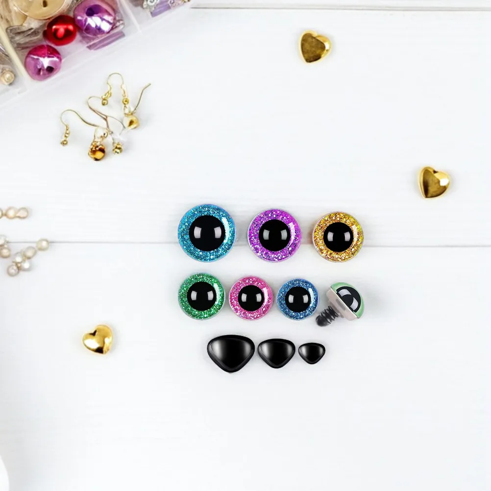 1Set Glitter Safety Eyes and Nose Set with Washers Vivid Sparkling DIY Craft Eyes Multiple Sizes for Crochet Amigurumi Stuffed
1Set Glitter Safety Eyes and Nose Set with Washers Vivid Sparkling DIY Craft Eyes Multiple Sizes for Crochet Amigurumi Stuffed