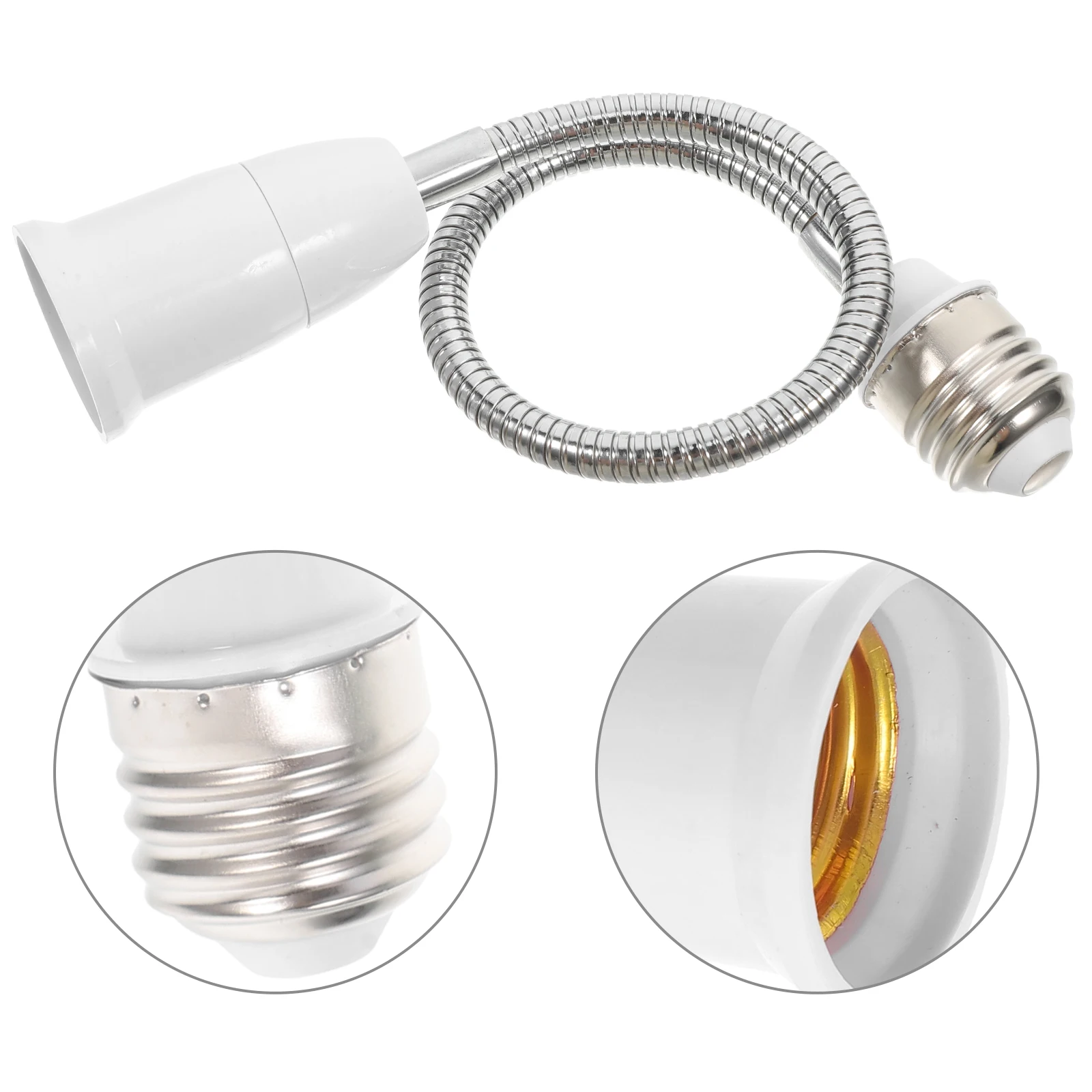 E27 Lamp Holder Converter Flexible Tube Multi Angle Adjustable Light Bulb Socket Adapter Electric Extender LED Stem Socket
E27 Lamp Holder Converter Flexible Tube Multi Angle Adjustable Light Bulb Socket Adapter Electric Extender LED Stem Socket
