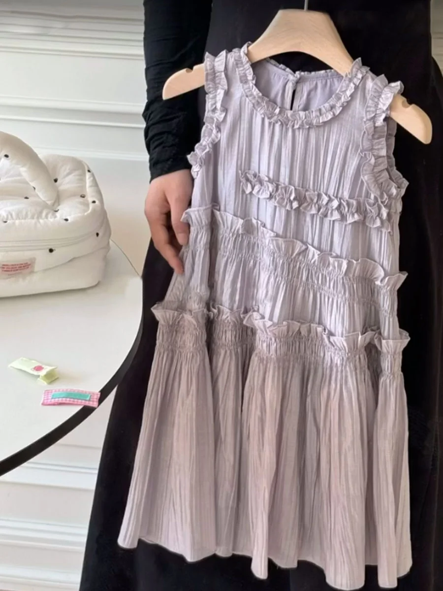 Princess Style Girls Dress Summer Fashion Purple Vest Dress Baby Trendy Clothes Children's Skirt Pola Team Brand Outdoor
Princess Style Girls Dress Summer Fashion Purple Vest Dress Baby Trendy Clothes Children's Skirt Pola Team Brand Outdoor