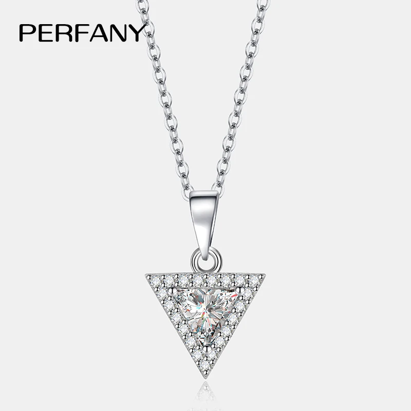 PERFANY 0,5/1 карат треугольное ожерелье из муассанита для женщин S925 чистое серебро лабораторный бриллиантовый кулон модные украшения подарок на вечеринку
PERFANY 0,5/1 карат треугольное ожерелье из муассанита для женщин S925 чистое серебро лабораторный бриллиантовый кулон модные украшения подарок на вечеринку