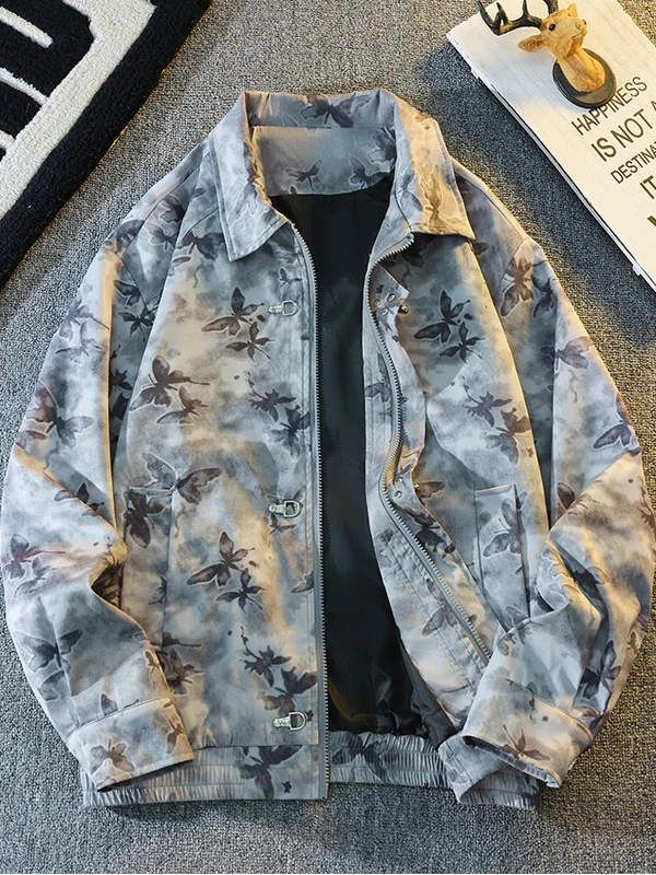 Large Size Men's Jaet New Chinese Sle Printed Loose Coat with Stand Collar And Tie Dye Design for Spring Autumn
Large Size Men's Jaet New Chinese Sle Printed Loose Coat with Stand Collar And Tie Dye Design for Spring Autumn