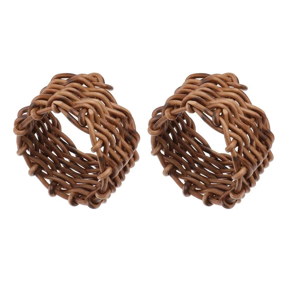 2Pcs Farmhouse Woven Napkin Rings Rustic Style Decorative Napkin Buckles Wedding Party Dining Table Dining Table Decor 
2Pcs Farmhouse Woven Napkin Rings Rustic Style Decorative Napkin Buckles Wedding Party Dining Table Dining Table Decor